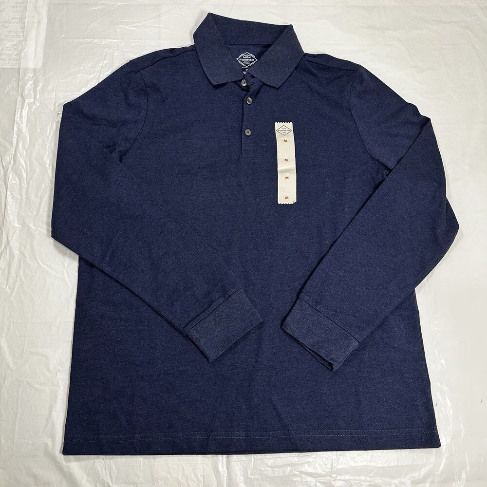 St. Jons Bay Menswear Long Sleeve Shirt Size M Navy Blue